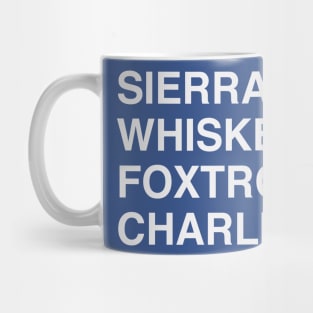 Sierra Whiskey Foxtrot Charlie (Wednesday) Mug